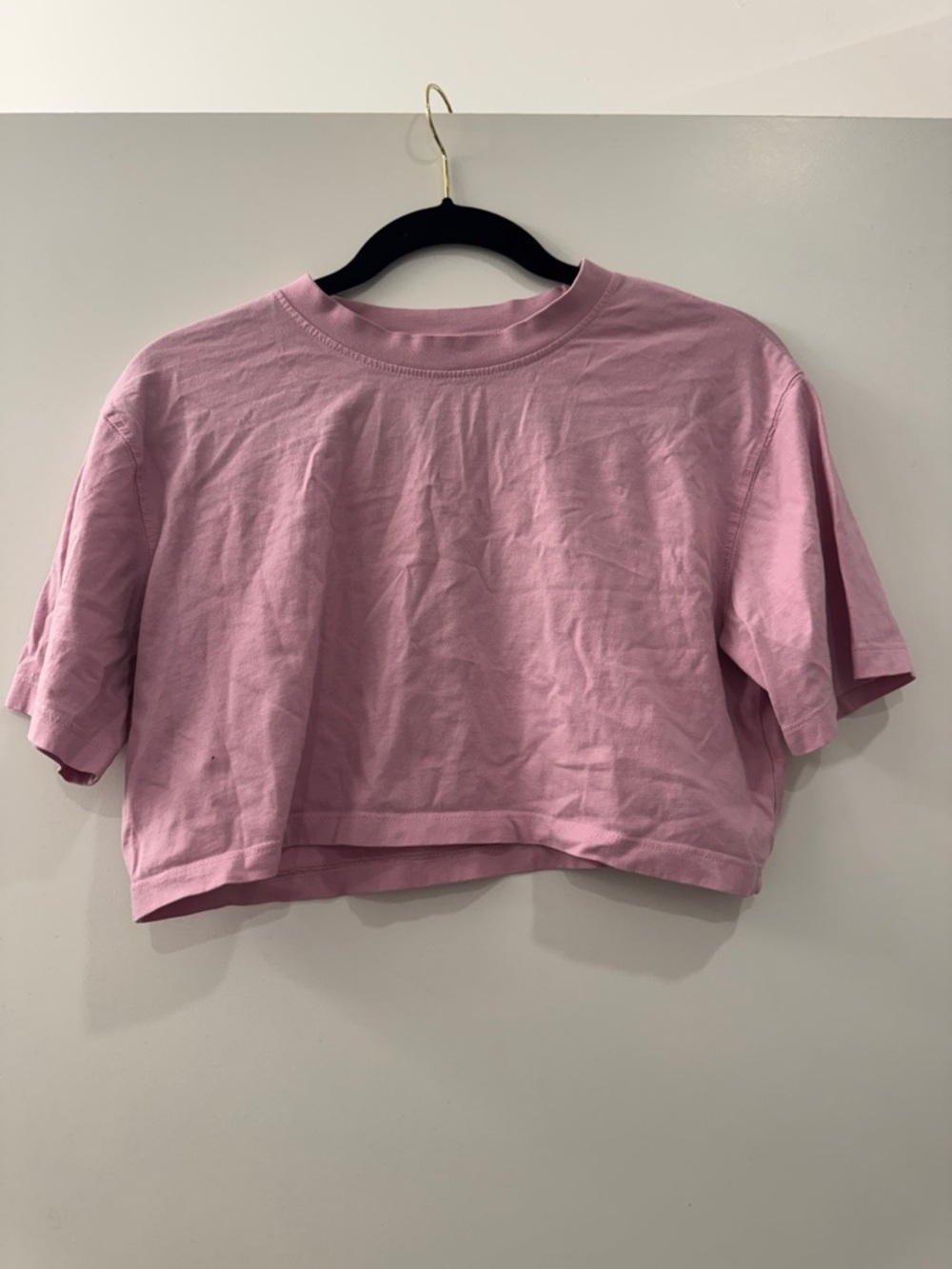 Zara Boxy Cropped Tee - Dusty Rose